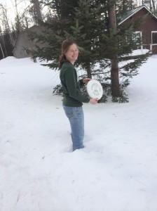 A white frisbee might not have been the best choice...