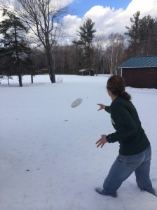 Becky might need to attend a frisbee skills clinic this summer!