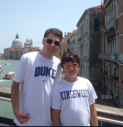 Here, Will poses at the Grand Canal in Venice, Italy.  Do all your worldly travel BEFORE camp, guys.  